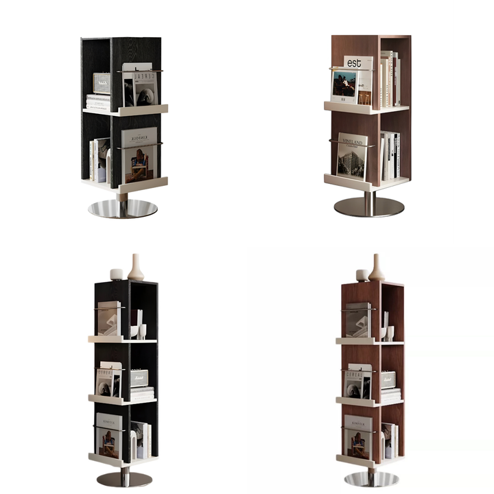 MERIDIAN Modern Rotating Solid Wood Display Bookshelf - Cassa Haus Singapore
