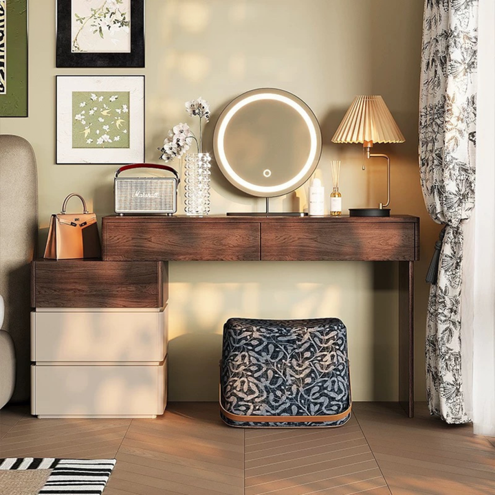 MIRETTA Rustic Solid Wood Vanity Table - Cassa Haus Singapore
