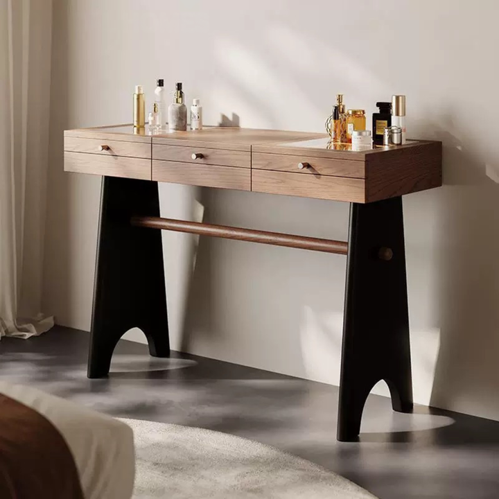 ELQAREN Modern Solid Wood Vanity Table - Cassa Haus Singapore