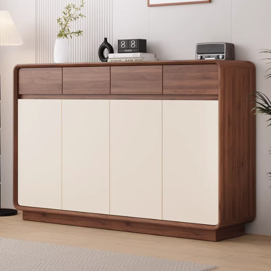 MINGEI Modern Solid Wood Shoe Cabinet - Cassa Haus Singapore