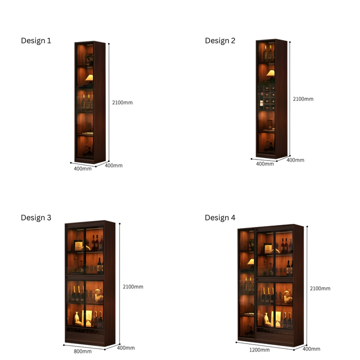 MONTIVO Rustic Wine Display Cabinet - Cassa Haus Singapore