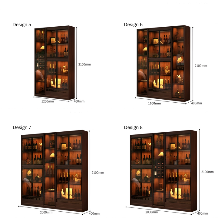 MONTIVO Rustic Wine Display Cabinet - Cassa Haus Singapore