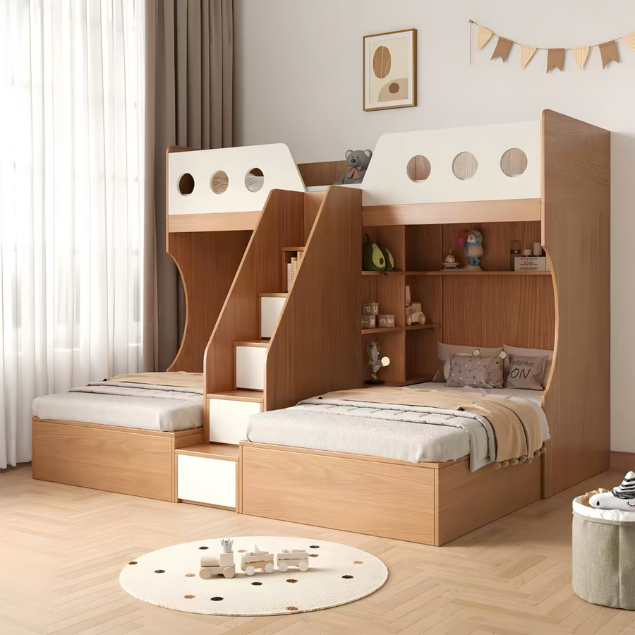 BIKO Japandi Double Decker Bedframe - Cassa Haus Singapore