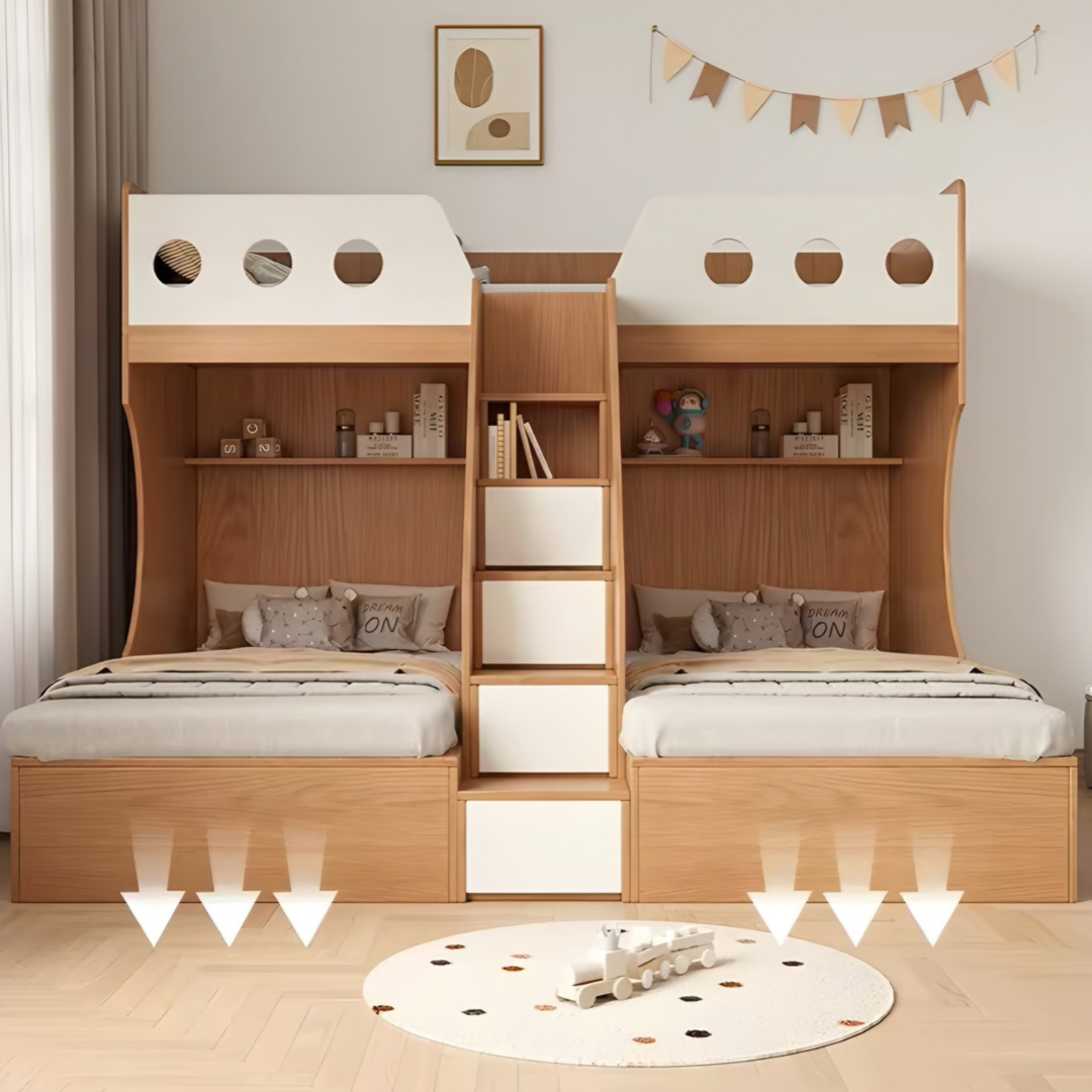BIKO Japandi Double Decker Bedframe - Cassa Haus Singapore