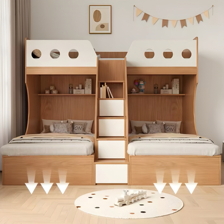 BIKO Japandi Double Decker Bedframe - Cassa Haus Singapore