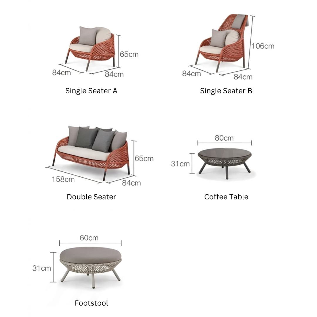 AERESSA Modern Rattan Outdoor Sofa - Cassa Haus Singapore
