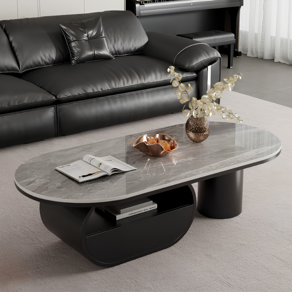 BELN Modern Sintered Stone Coffee Table - Cassa Haus Singapore