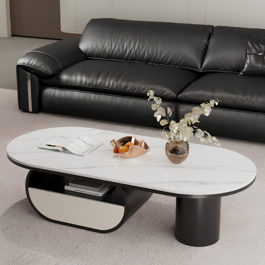 BELN Modern Sintered Stone Coffee Table - Cassa Haus Singapore
