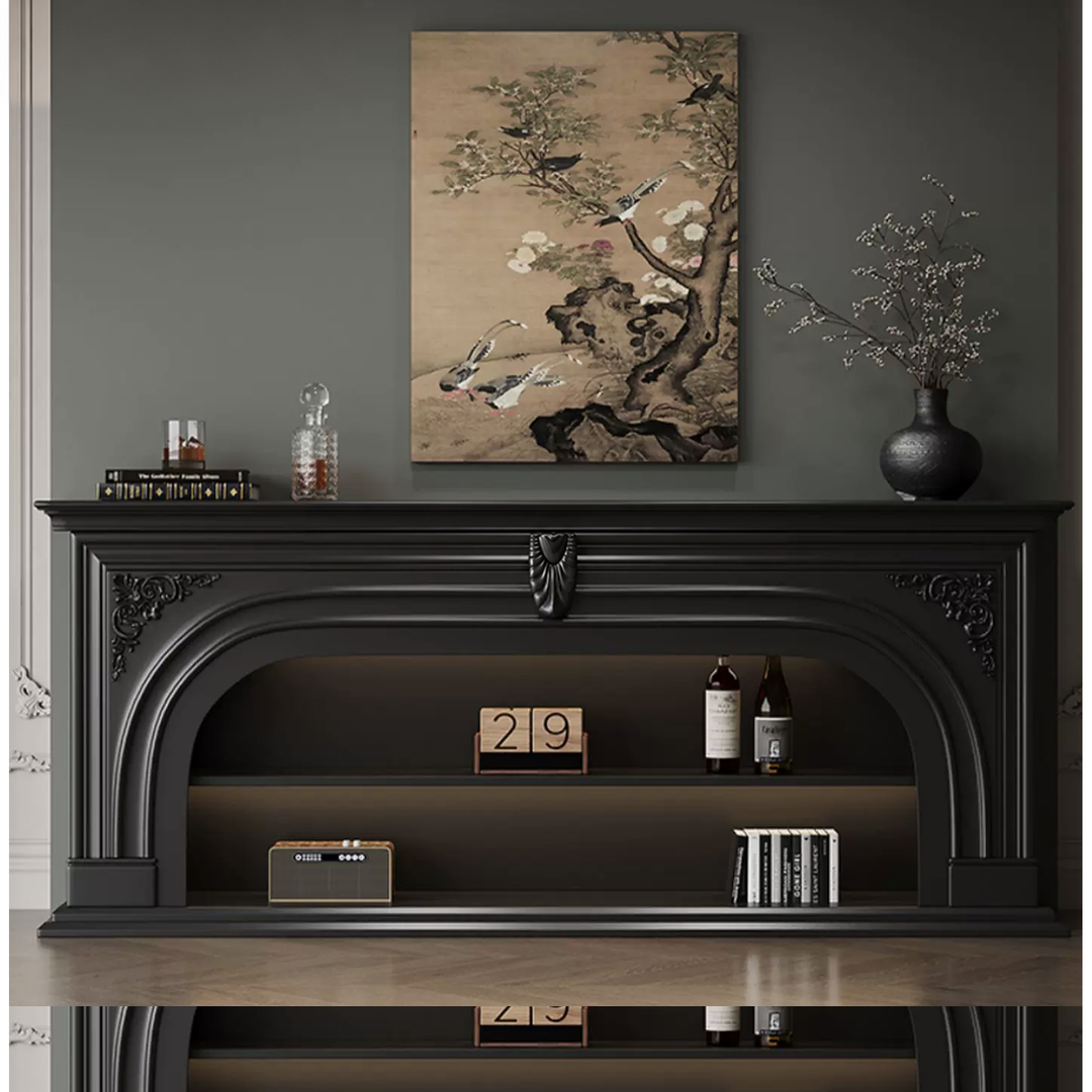 EVANNI Modern Solid Wood Arch Mantel Console Shelf - Urban Mood Singapore