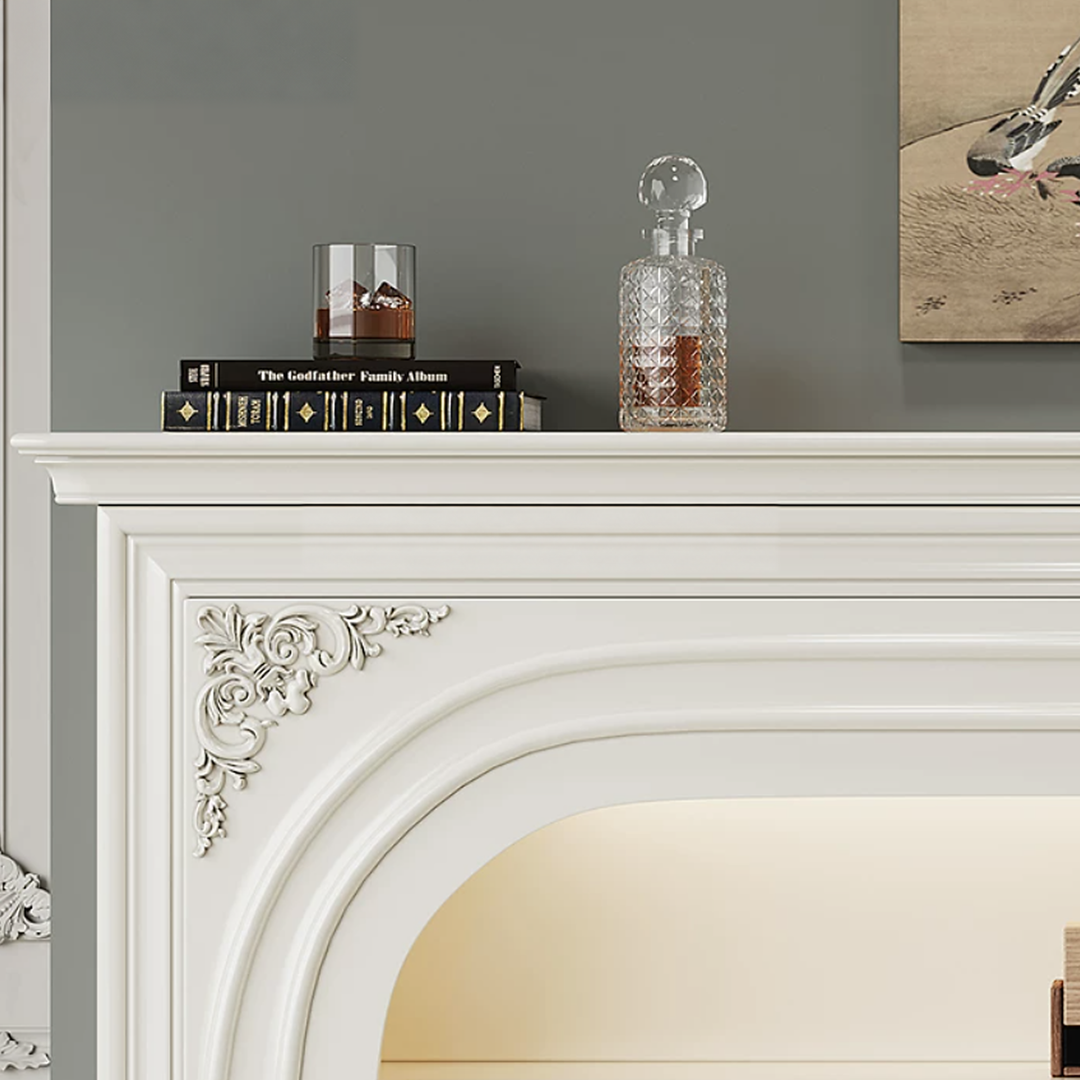 EVANNI Modern Solid Wood Arch Mantel Console Shelf - Urban Mood Singapore