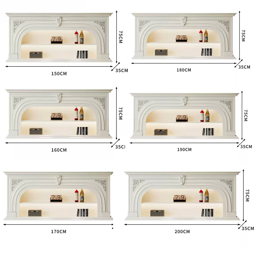EVANNI Modern Solid Wood Arch Mantel Console Shelf - Urban Mood Singapore