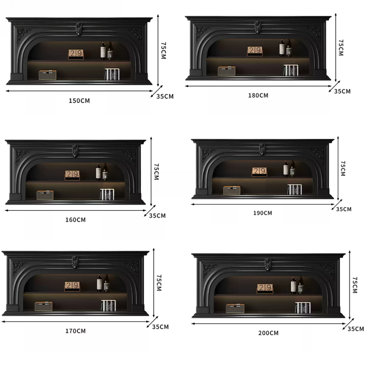 EVANNI Modern Solid Wood Arch Mantel Console Shelf - Urban Mood Singapore