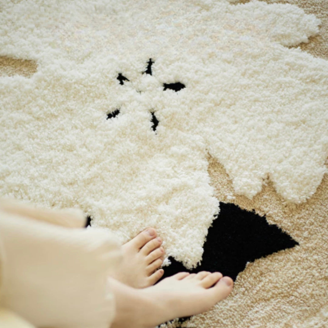 VIRELLUNE Modern Floral Soft Round Rug - Cassa Haus Singapore