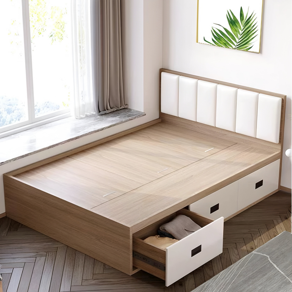TALVI Modern Storage Bedframe - Cassa Haus Singapore