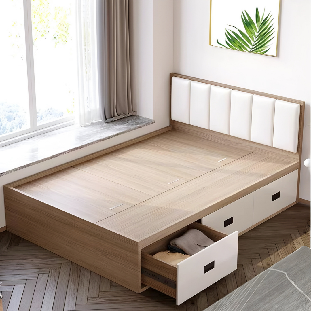 TALVI Modern Storage Bedframe - Cassa Haus Singapore