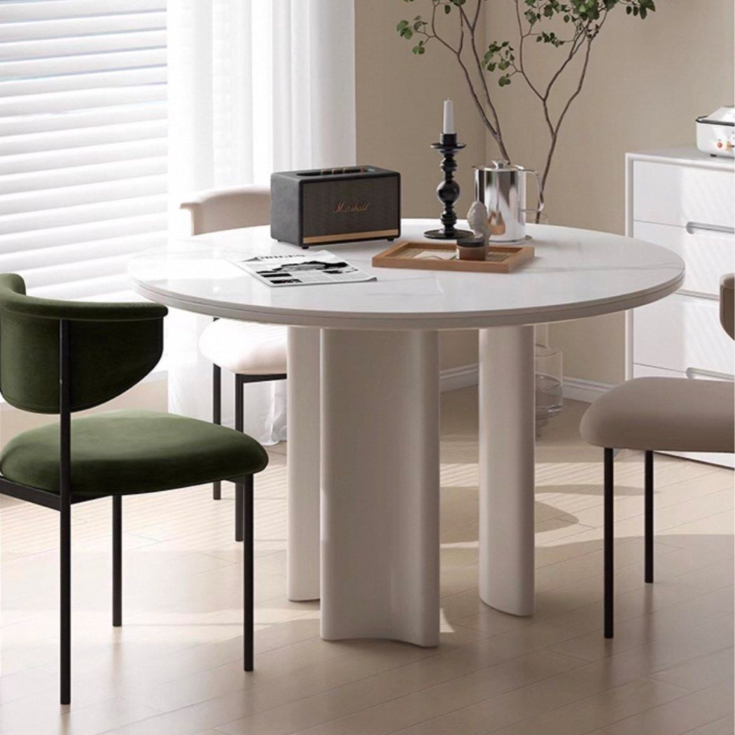 ASTRIS Modern Sintered Stone Round Dining Table - Cassa Haus Singapore