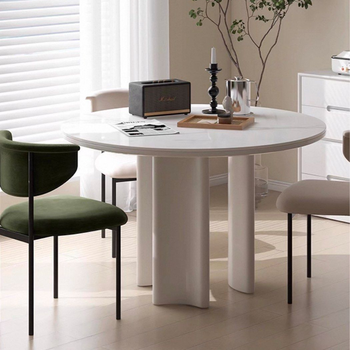 ASTRIS Modern Sintered Stone Round Dining Table - Cassa Haus Singapore
