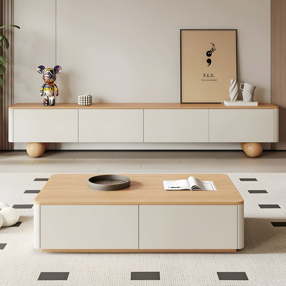 SERENZA Modern Solid Wood TV Console - Cassa Haus Singapore