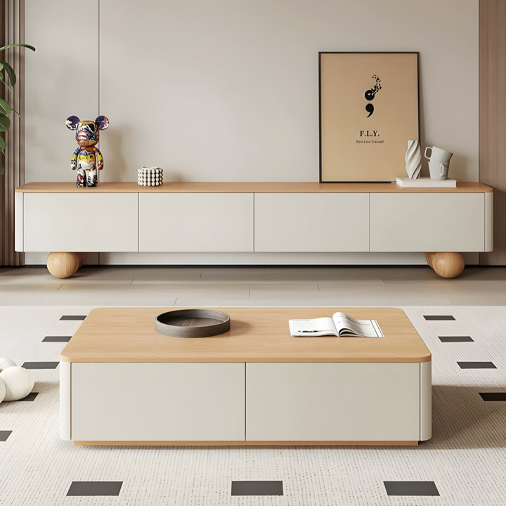 SERENZA Modern Solid Wood TV Console - Cassa Haus Singapore