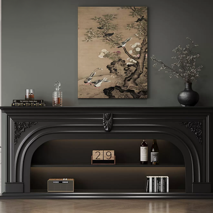 EVANNI Modern Solid Wood Arch Mantel Console Shelf - Urban Mood Singapore