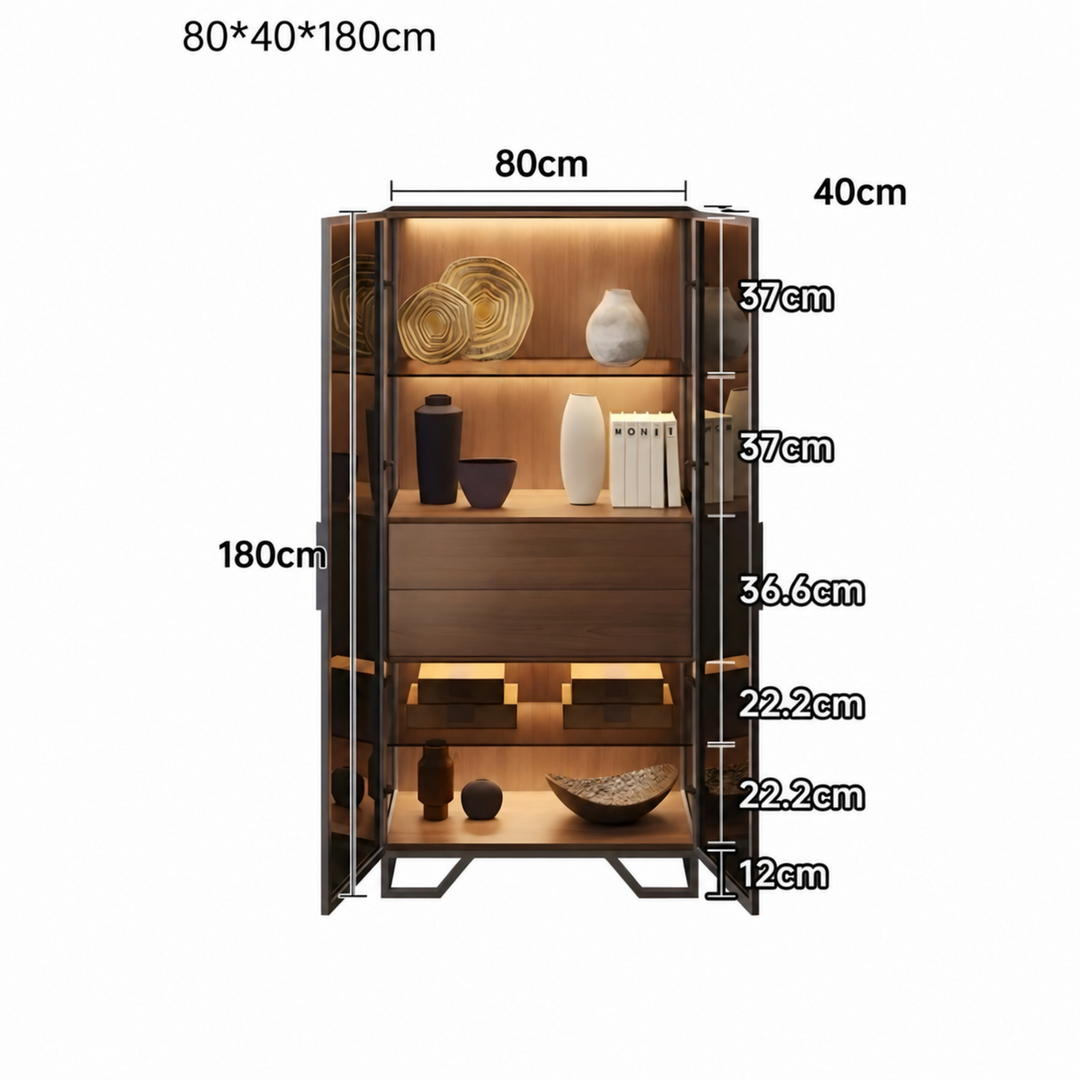 VITRIEL Modern Glass Display Cabinet - Cassa Haus Singapore