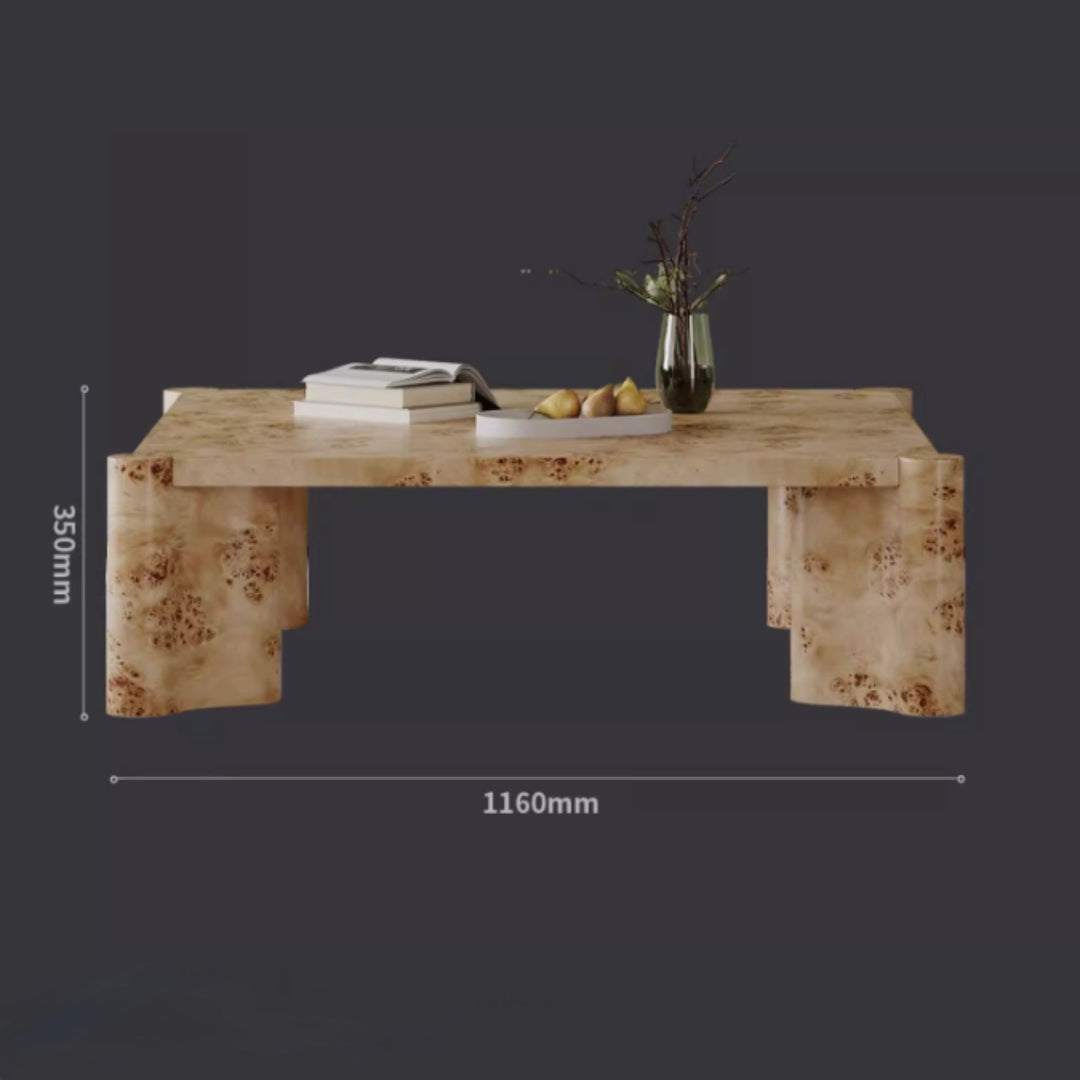 ELVIRI Mappa Burl Solid Wood Coffee Table - Cassa Haus Singapore