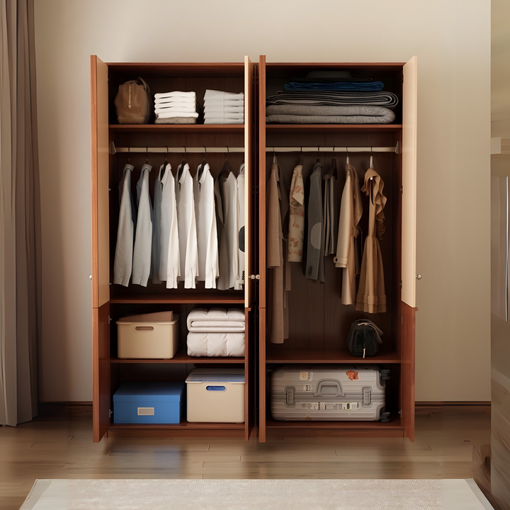 MIRENTH Vintage Walnut Wardrobe - Cassa Haus Singapore