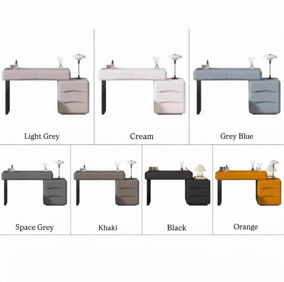 PELVARA Modern Leather Vanity Table - Cassa Haus Singapore