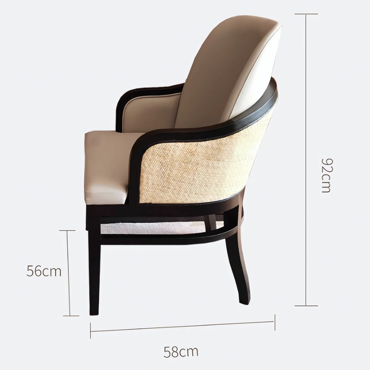 AURELIA Modern Rattan Dining Chair - Cassa Haus Singapore
