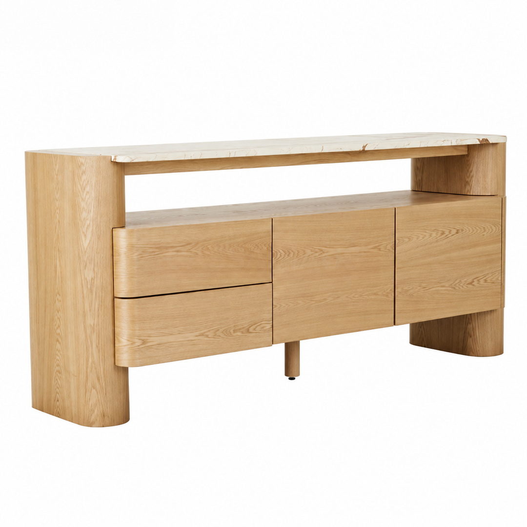 ZENNA Mid Century Solid Wood Sideboard - Urban Mood Singapore