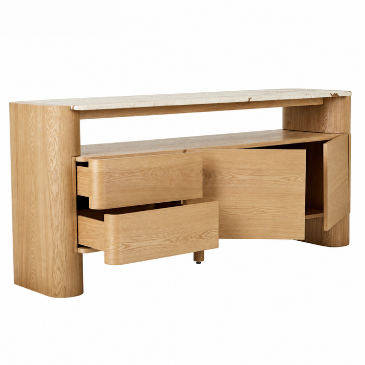 ZENNA Mid Century Solid Wood Sideboard - Urban Mood Singapore