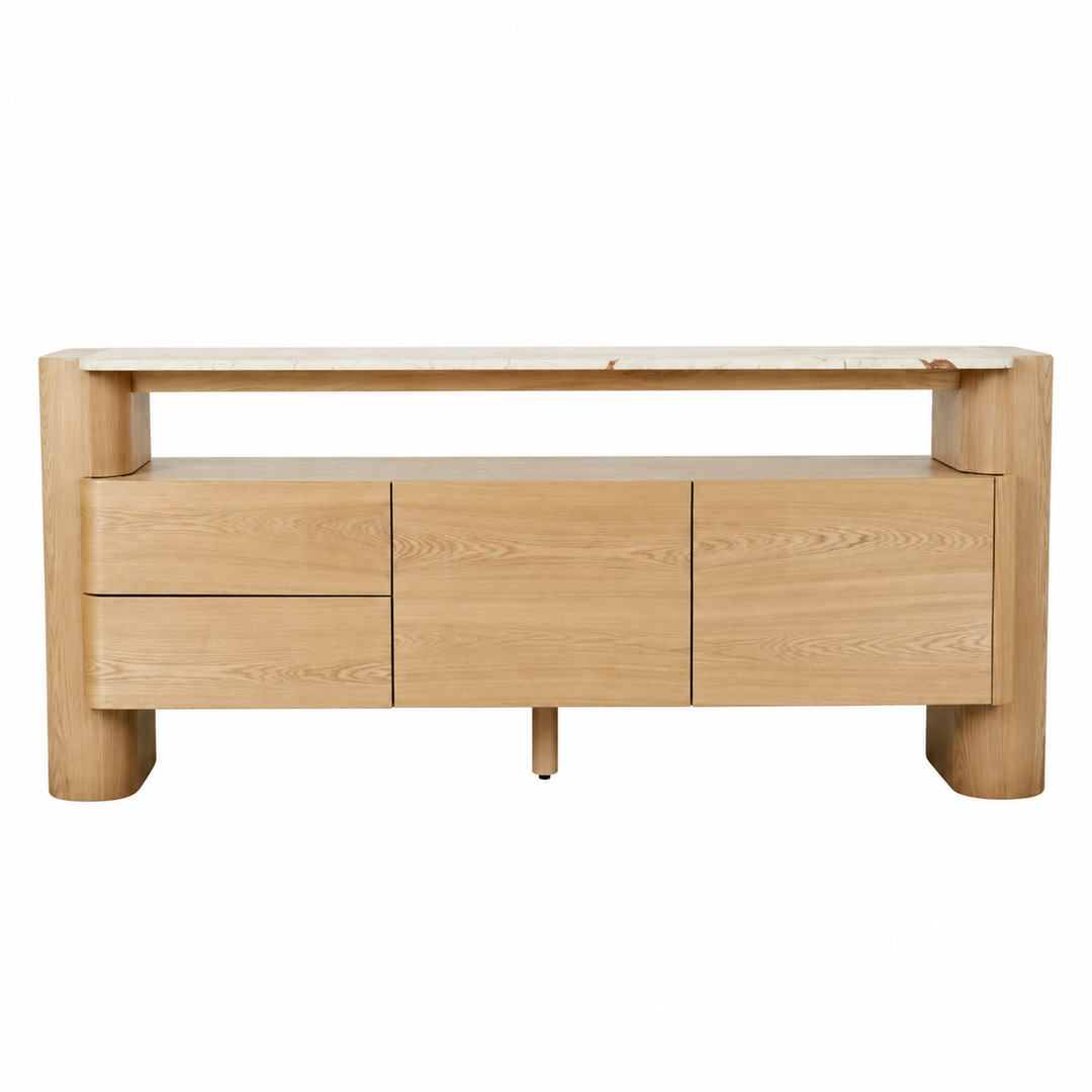 ZENNA Mid Century Solid Wood Sideboard - Urban Mood Singapore