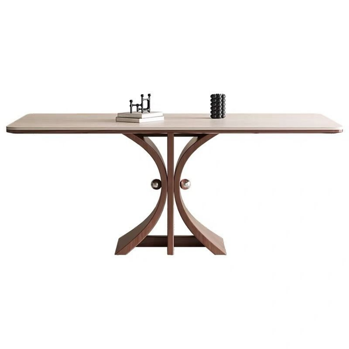 ARCSTONE Modern Travertine Dining Table - Cassa Haus Singapore