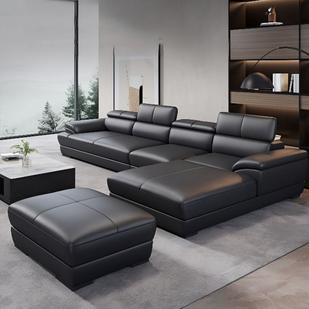 TANRO Modern Leather Sofa - Cassa Haus Singapore