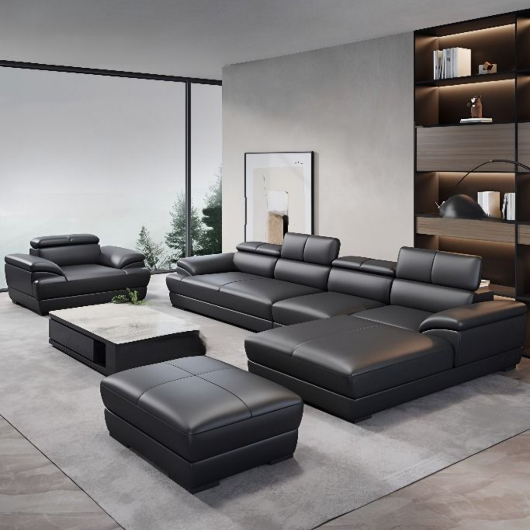 TANRO Modern Leather Sofa - Cassa Haus Singapore