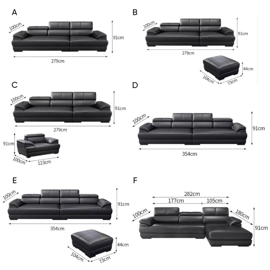 TANRO Modern Leather Sofa - Cassa Haus Singapore