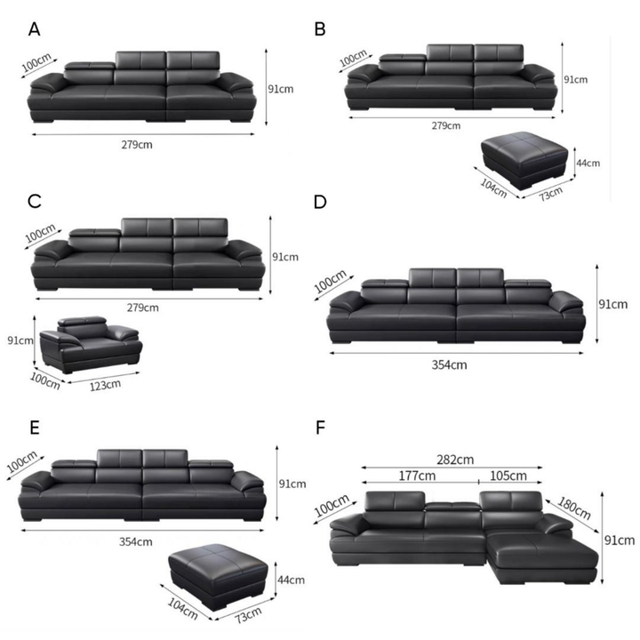 TANRO Modern Leather Sofa - Cassa Haus Singapore