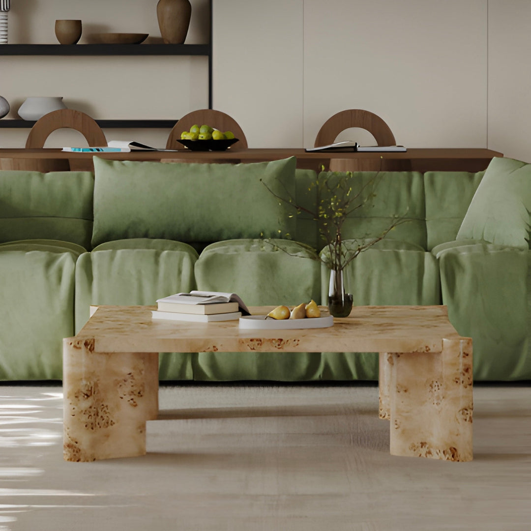 ELVIRI Mappa Burl Solid Wood Coffee Table - Cassa Haus Singapore