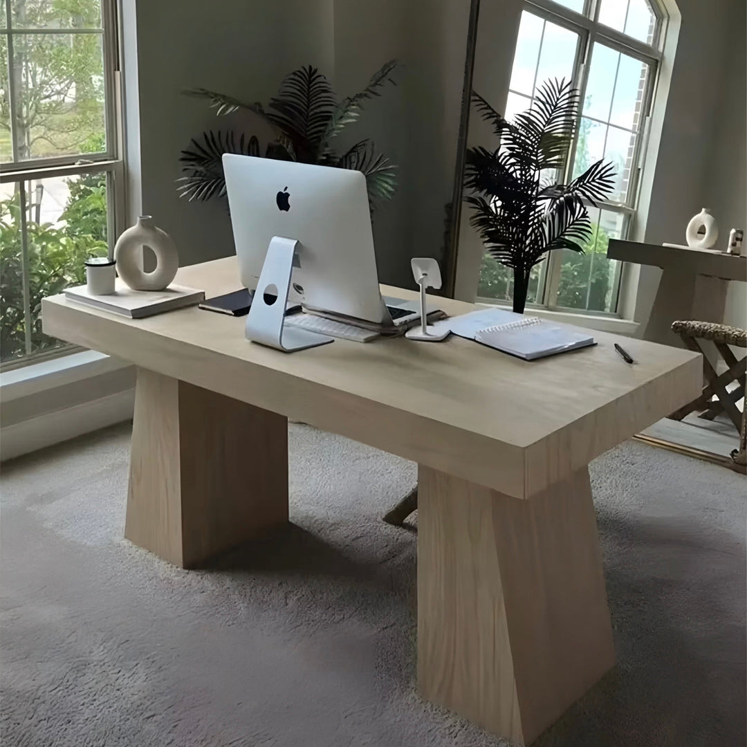 ROTHWELL Modern Solid Wood Study Table - Cassa Haus Singapore