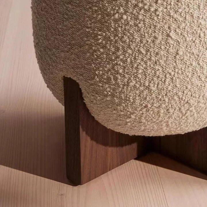 FERN Modern Boucle Vanity Stool - Cassa Haus Singapore