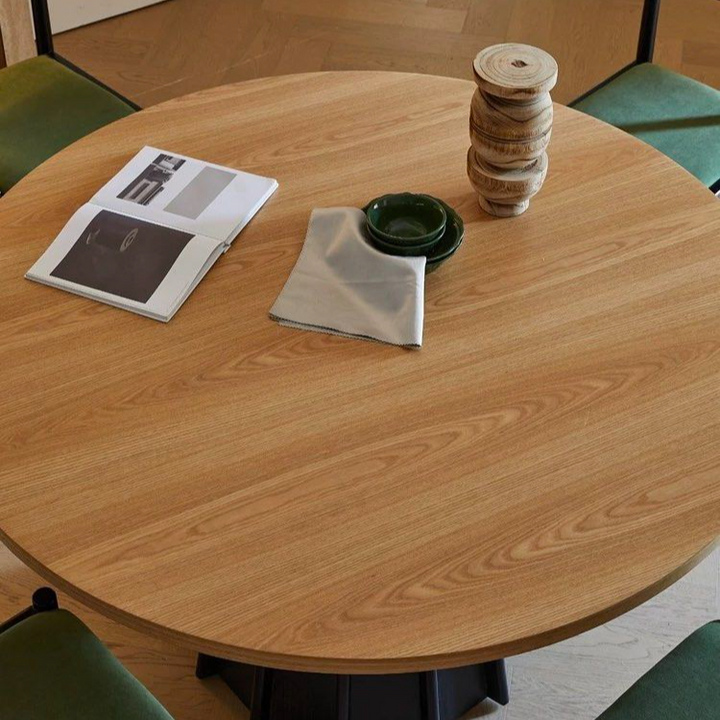 RONDEL Modern Solid Wood Round Dining Table - Cassa Haus Singapore
