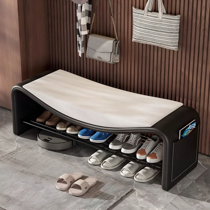 LUCARO Modern Nappa Leather Shoe Bench - Cassa Haus Singapore