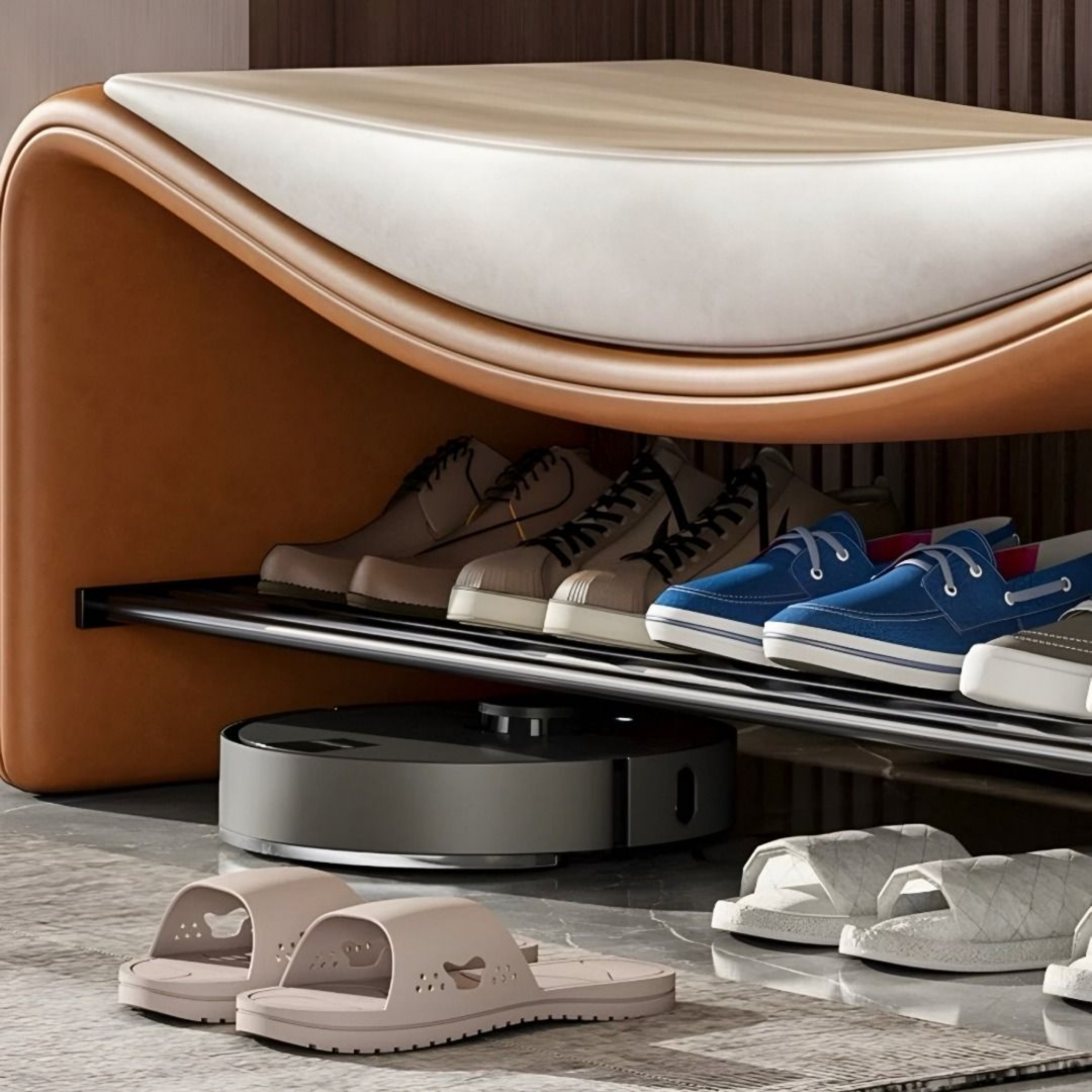 LUCARO Modern Nappa Leather Shoe Bench - Cassa Haus Singapore