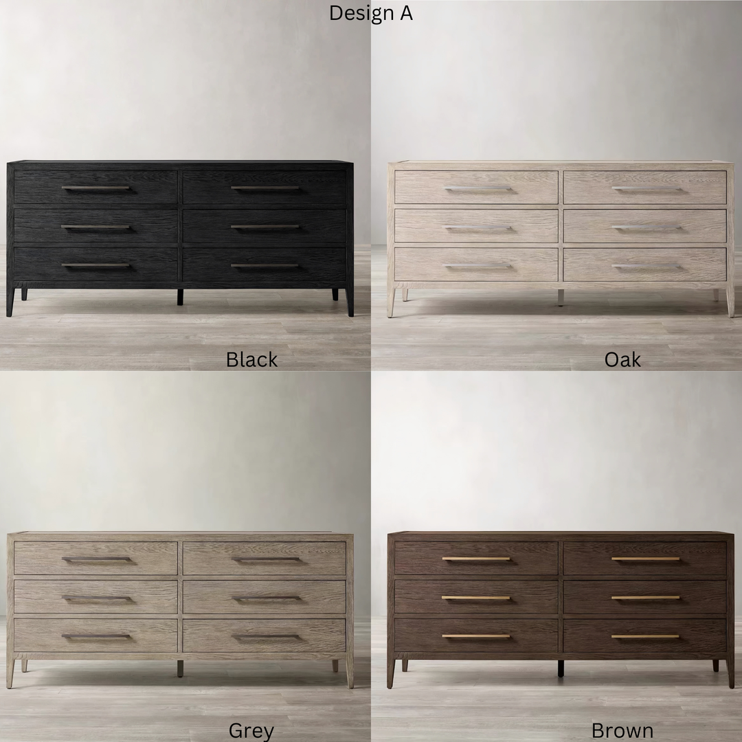 BASTION Modern Solid Wood Chest of Drawers - Cassa Haus Singapore