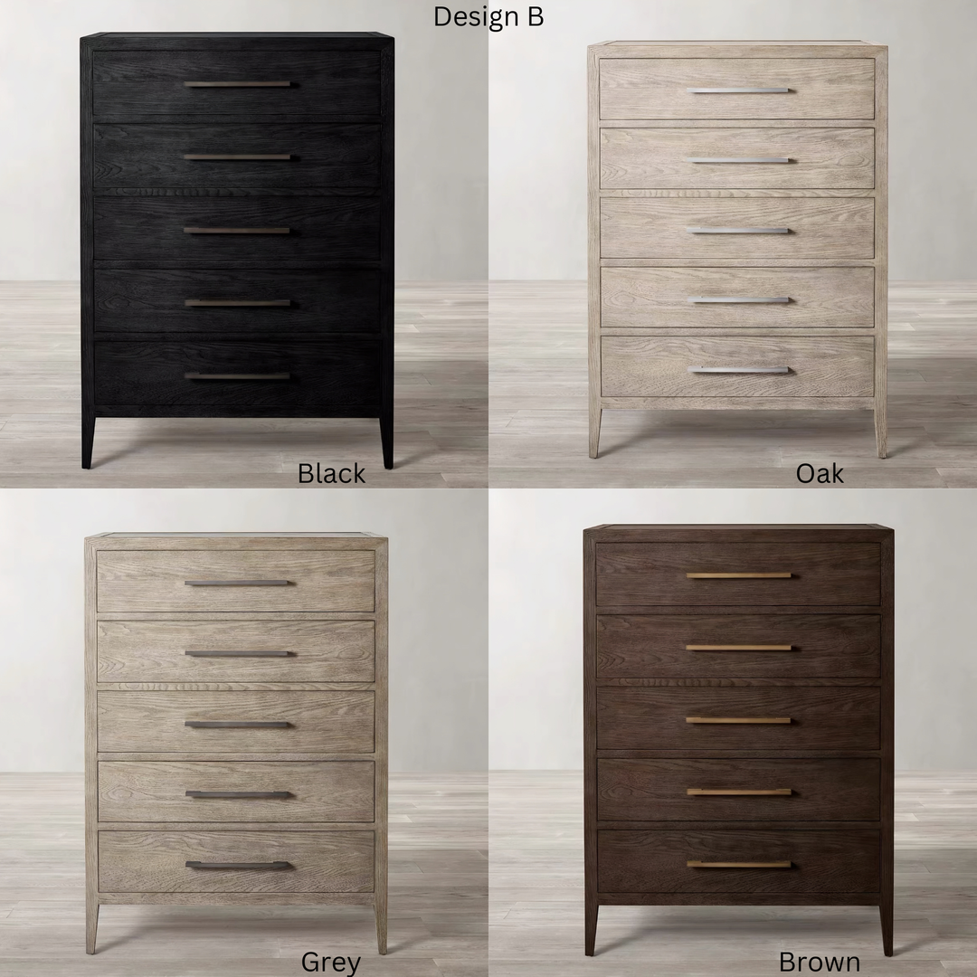 BASTION Modern Solid Wood Chest of Drawers - Cassa Haus Singapore