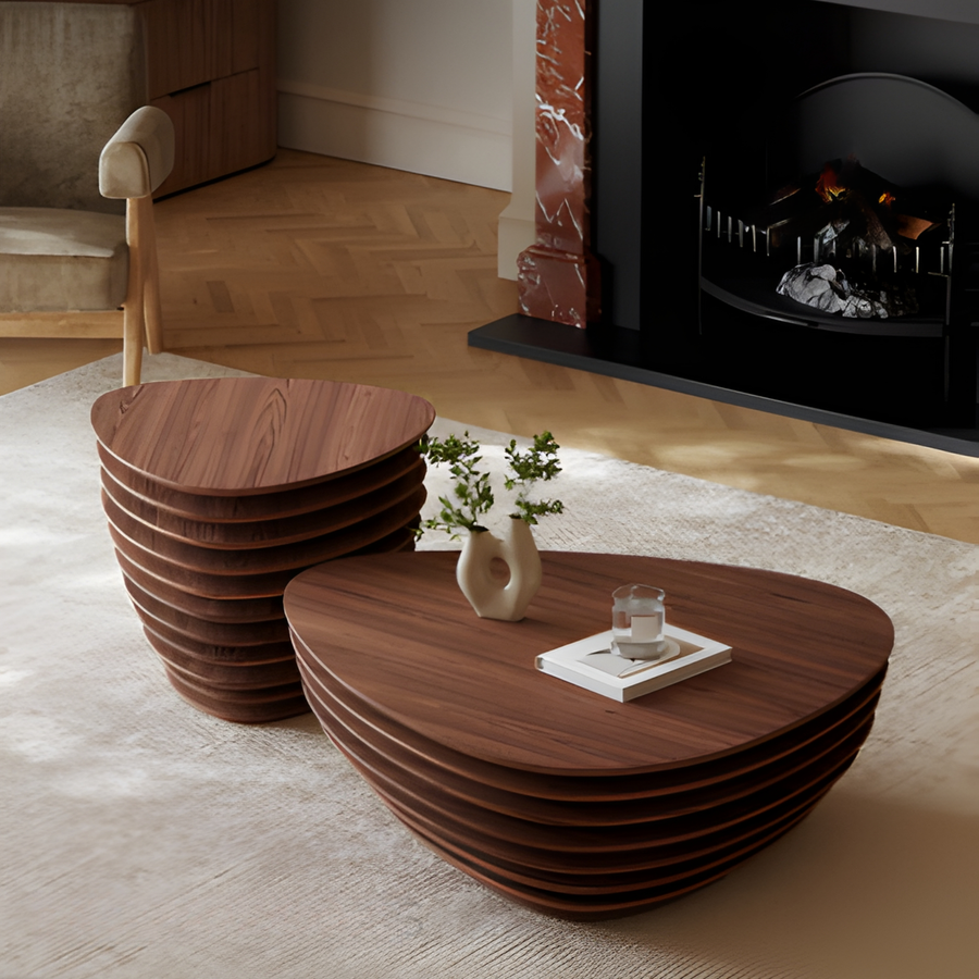 KAZUMI Sculptural Wooden Coffee Tables - Urban Mood Singapore