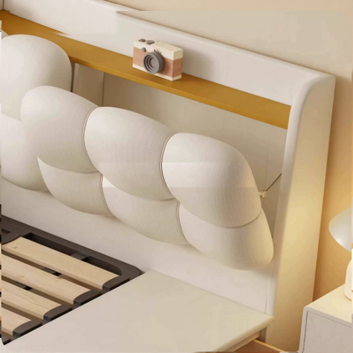 SHIFT Modern Nappa Leather Storage Bedframe - Urban Mood Singapore