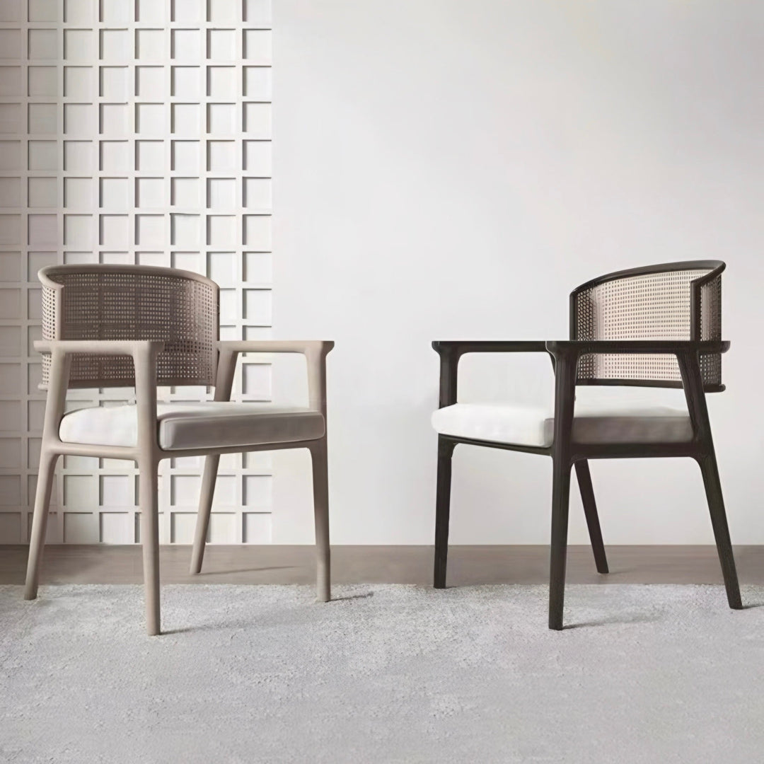 CANEVRA Rustic Rattan Dining Chair - Cassa Haus Singapore