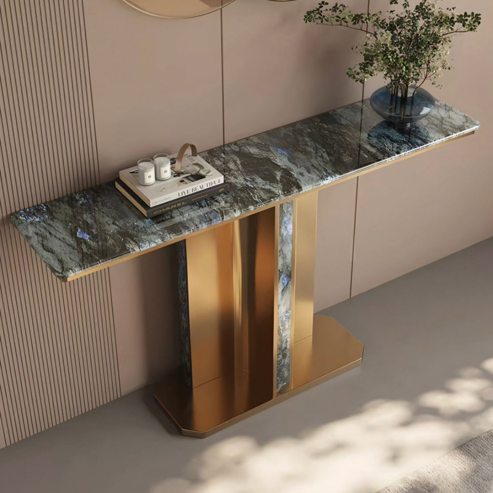 DORVANE Modern Natural Marble Console Table - Cassa Haus Singapore