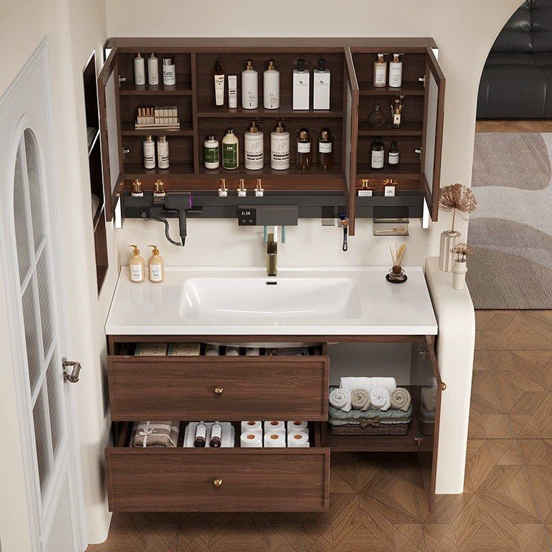 WILLOWAY Modern Walnut Vanity Sink - Cassa Haus Singapore